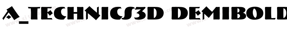 a_Technics3D DemiBold字体转换
